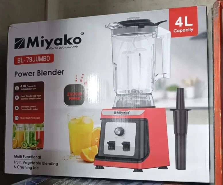 Miyako BL-79 JUMBO 4.0L Jar Commercial Multi Functional Power Blender 2600 Watts price in Bangladesh 