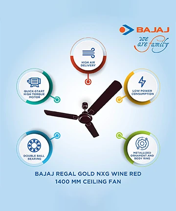 Bajaj Regal Gold NXG Red Wine 1400mm. price in Bangladesh 