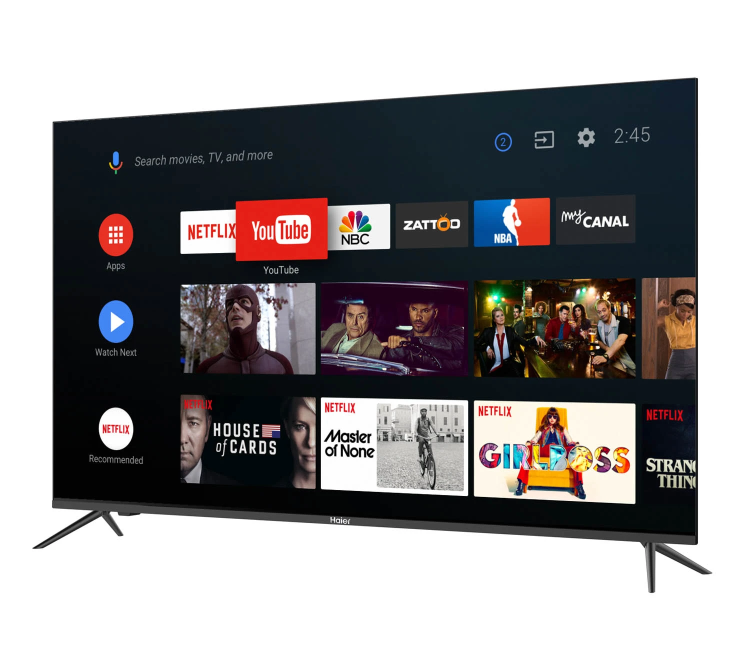 Haier 55" Bezel Less 4K Google Android 11 Smart TV H55K66UG price in Bangladesh 