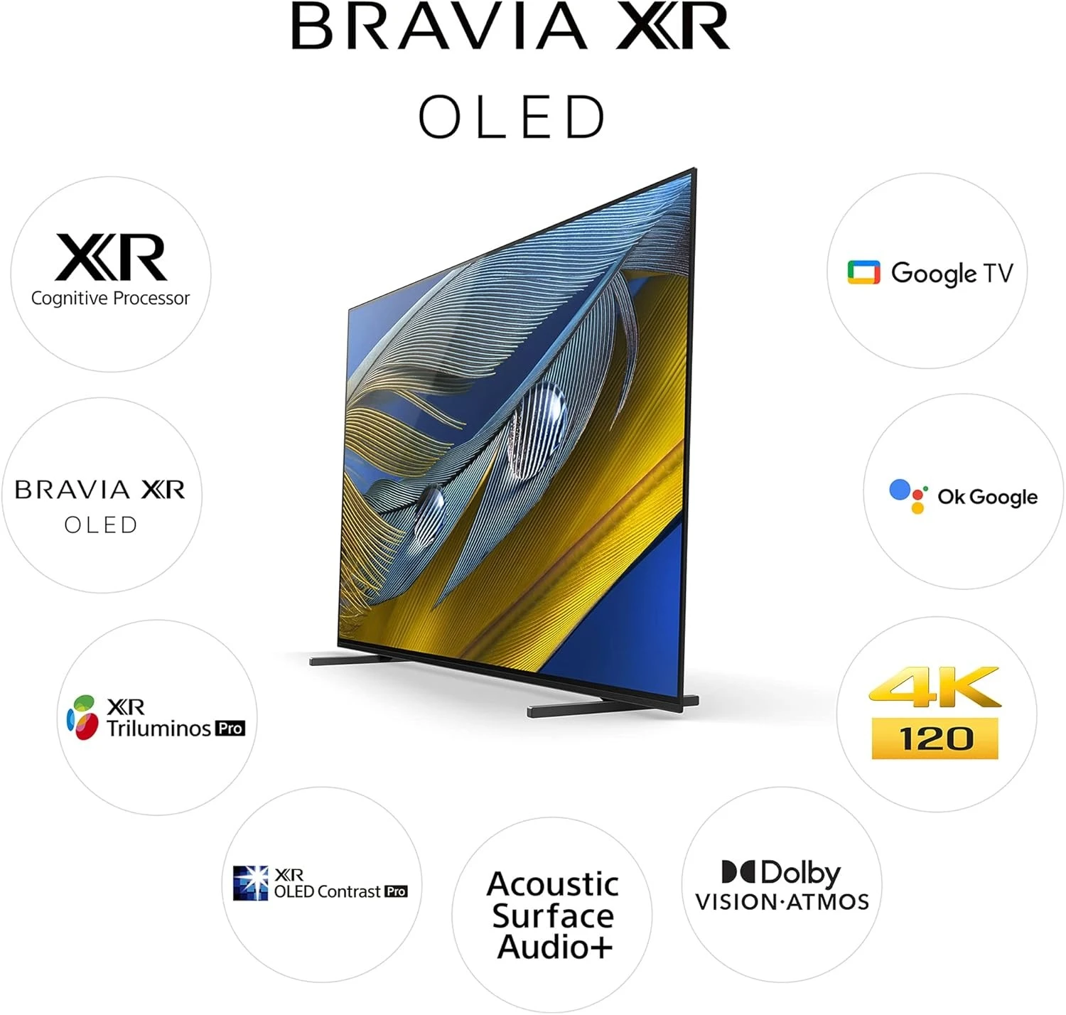 SONY BRAVIA SMART TV | OLED XR-77A80J 77 INCH 4K ULTRA HD | (GOOGLE TV) price in Bangladesh 