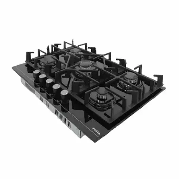 FIESTA HB702MVG Table Top Gas Cooker 5 Burners Glass Made Black price in Bangladesh 