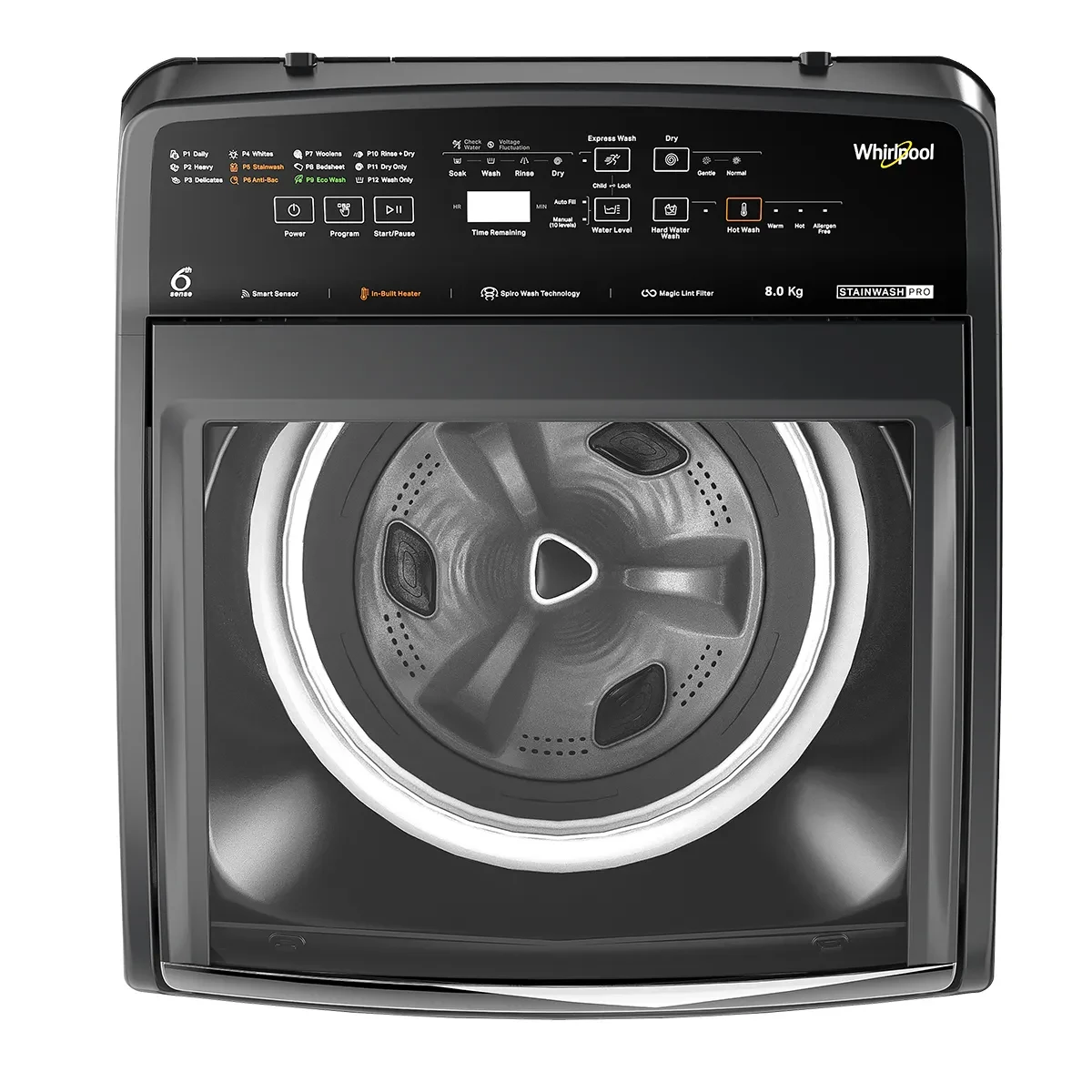 Whirlpool SW Pro H 8.0 Kg (Grey) 10YMW Fully Automatic Washing Machine 