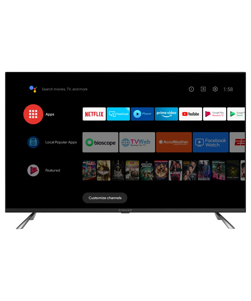 Singer 43 Inch Android TV | SLE43A5000GOTV 