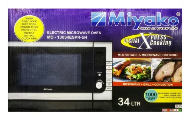 Miyako MD-10034ESPR-G4 34L Micro Convection Oven 