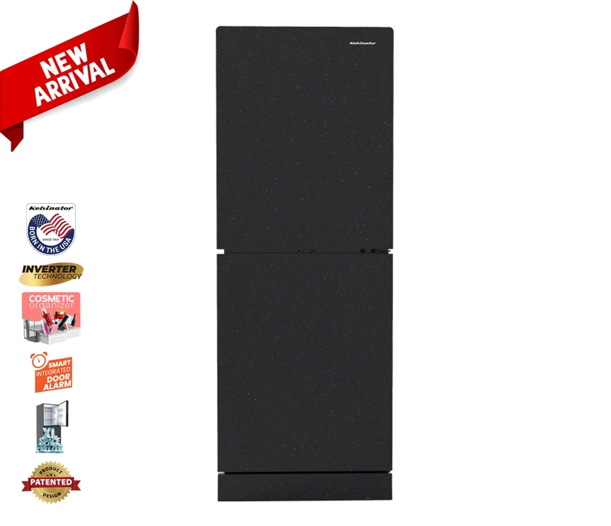 Kelvinator KRF-376T1G2BX Glass Door 376 Ltr Inverter Refrigerator 