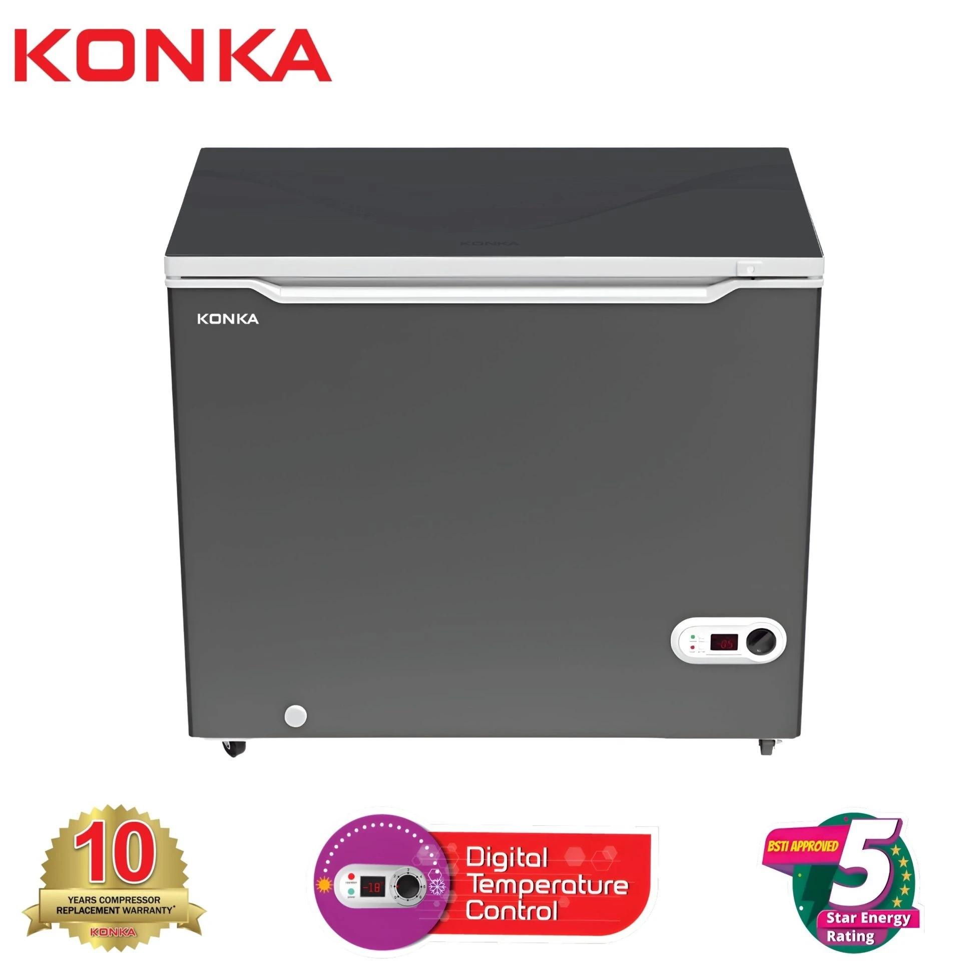 KONKA KDF 250 GB BLACK Chest Freezer (250 LTR)