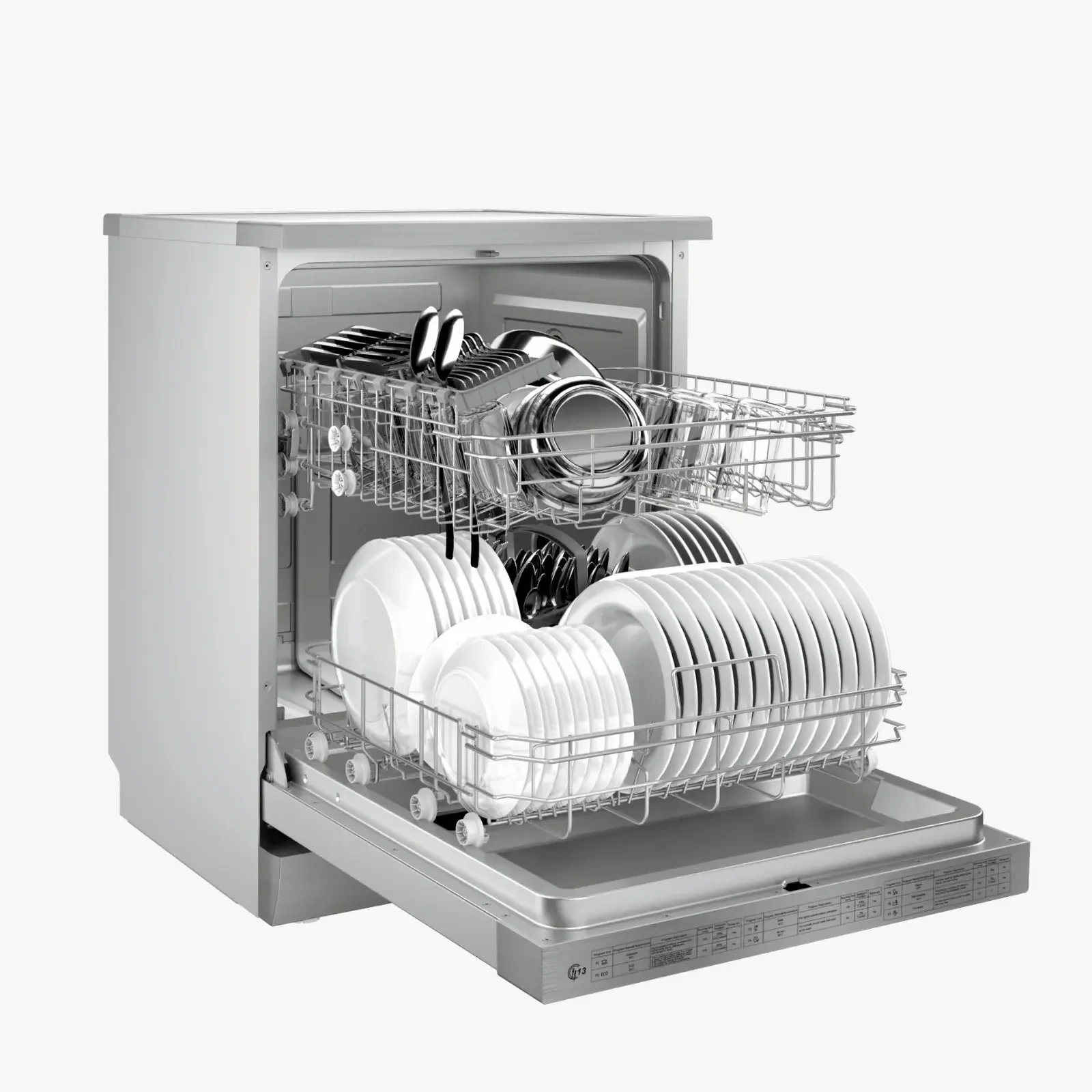 Midea WQP12-5201F Free Standing Dishwasher 
