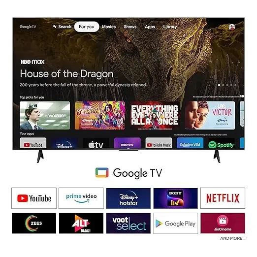 TCL 55 Inch 4K QLED Google TV 55T6D 
