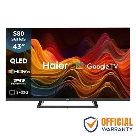Haier 43 Inch 4K QLED H43S80GUX UHD Google TV 