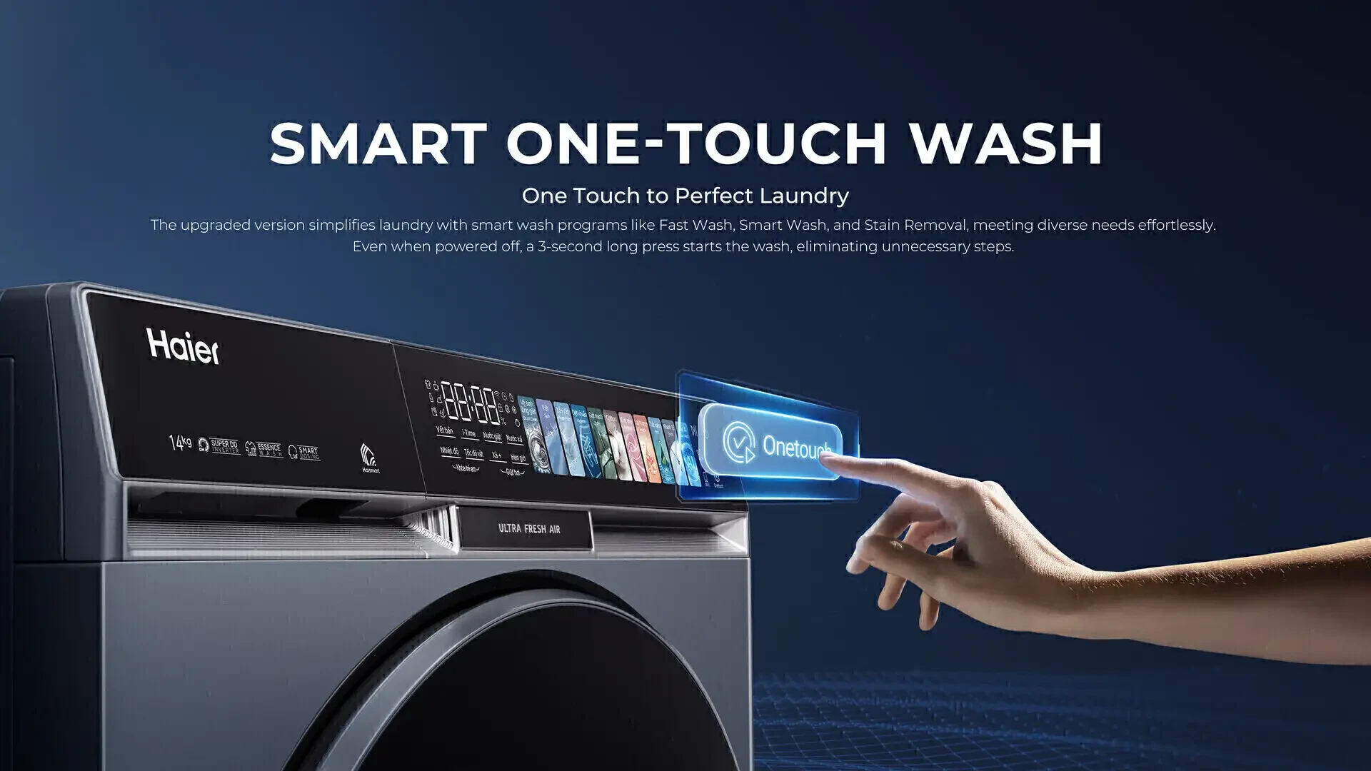 Haier 14Kg Washer Dryer Front Loading Washing Machine HWD140-BPD14387GNU1 