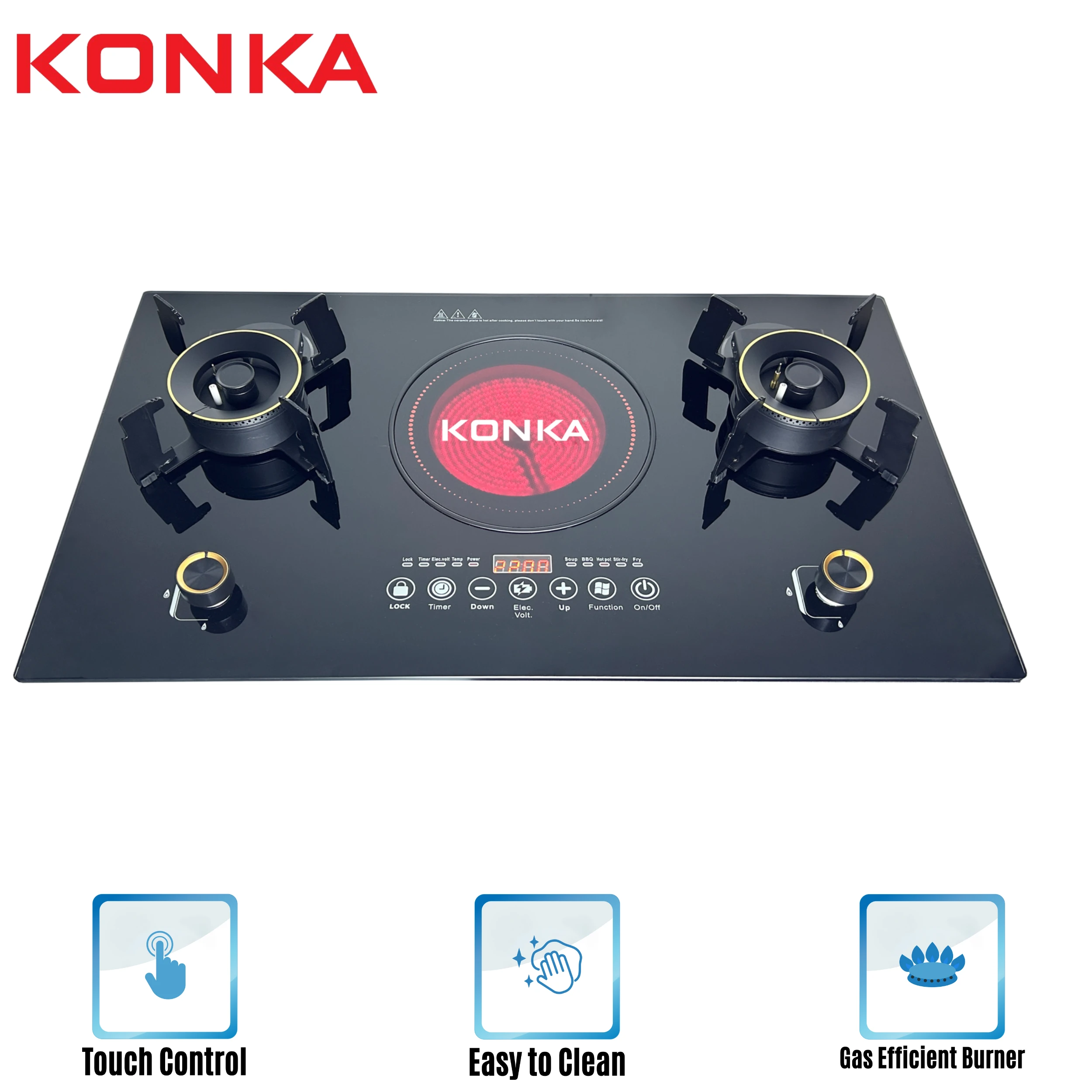 Konka GA-KGF01 2-in-1 Infrared & Gas Hob 2