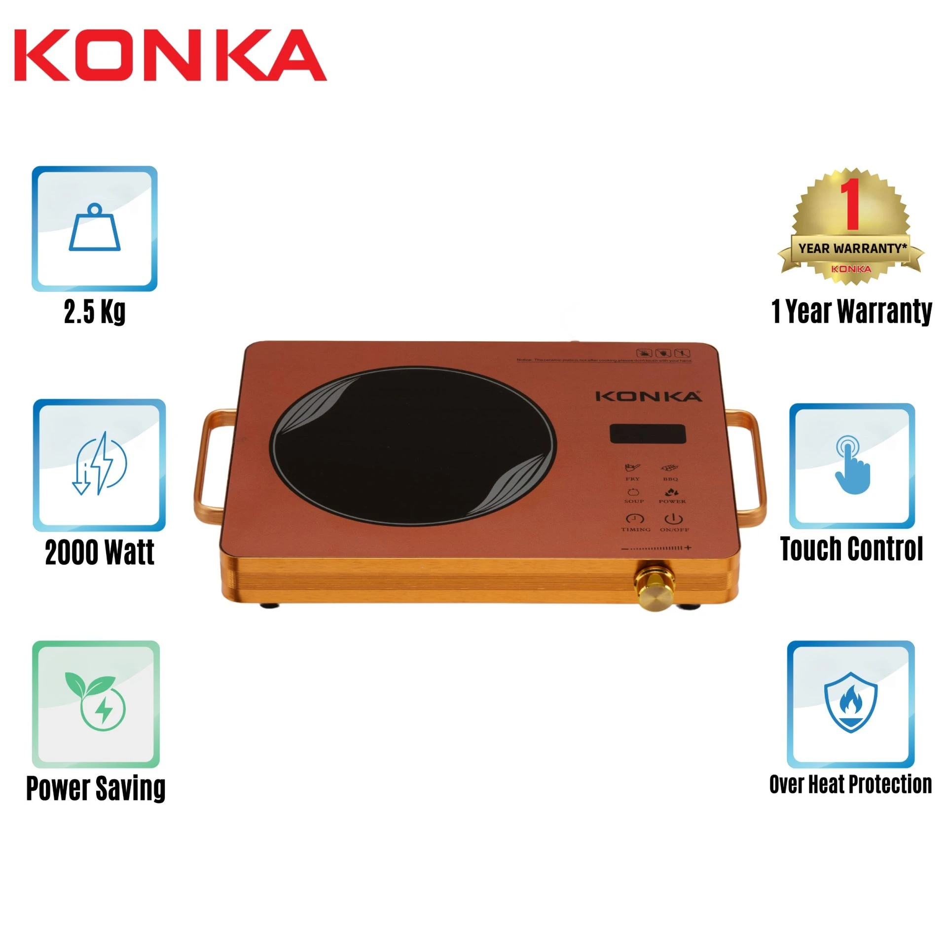 KONKA KIC-28GX Infrared Cooker -Power Saving(2000W)