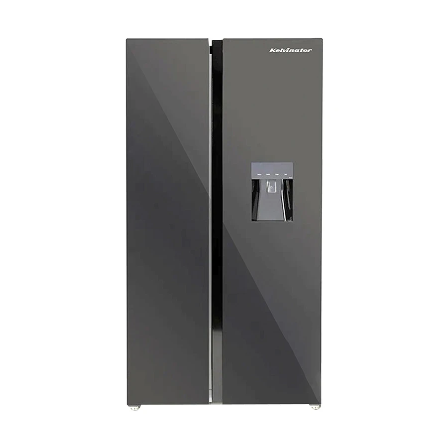 Kelvinator KRS-537SGW 537Ltr Gray Inverter Side by Side Glass Door No Frost Refr